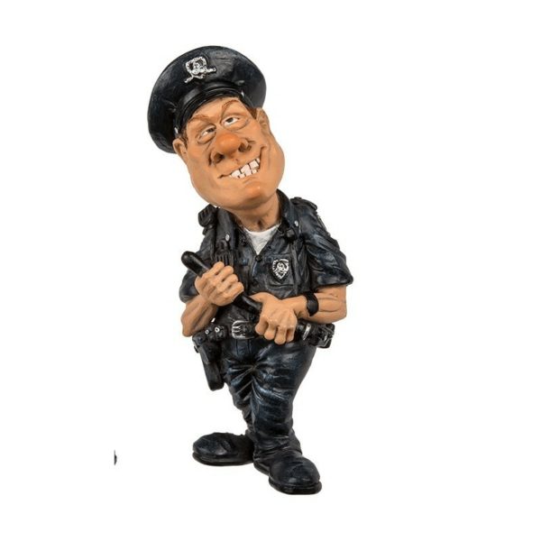 Figura de resina de profesión policía