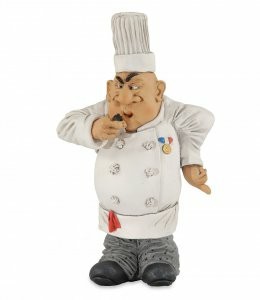 Figura de resina de profesión chef