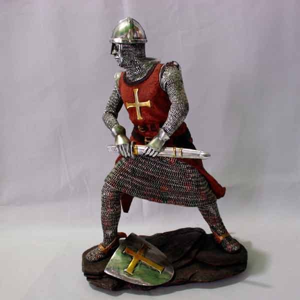 Figura de resina Caballero cruzado con espada