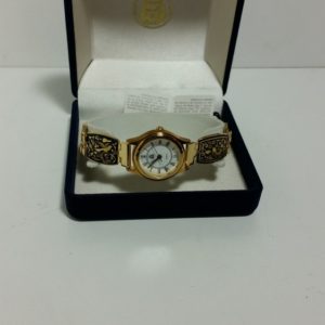 Reloj de pulsera oro damasquino