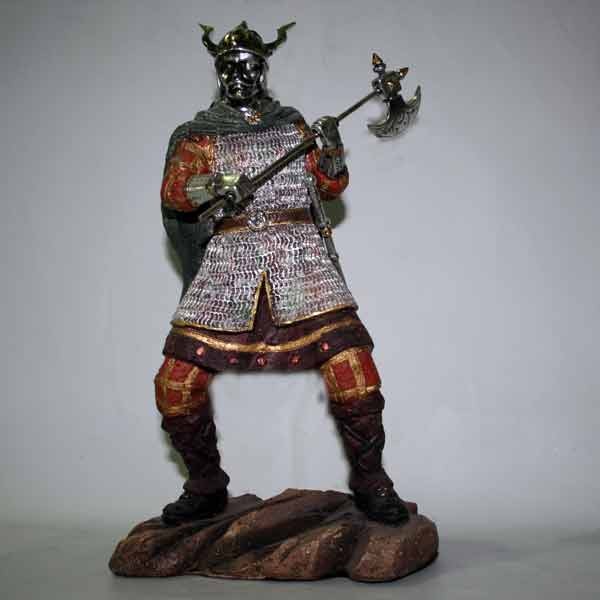 Figura de resina de Guerrero Vikingo