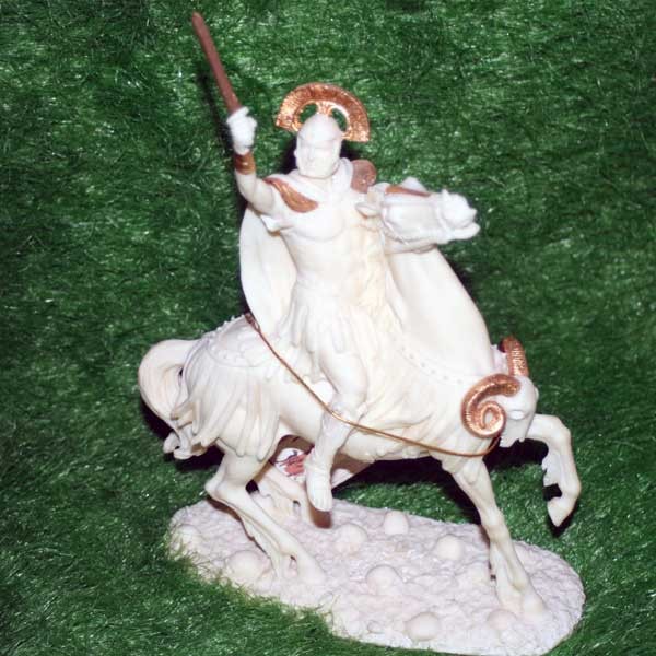 Figura de resina de Ares a caballo