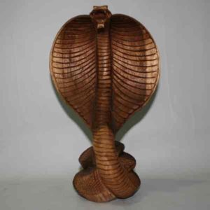Figura de madera de Cobra Egipcia