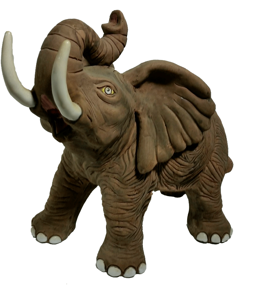 Estatua cerámica de elefante