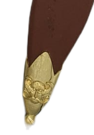 Espada romana con funda de cuero y adornos en bronce